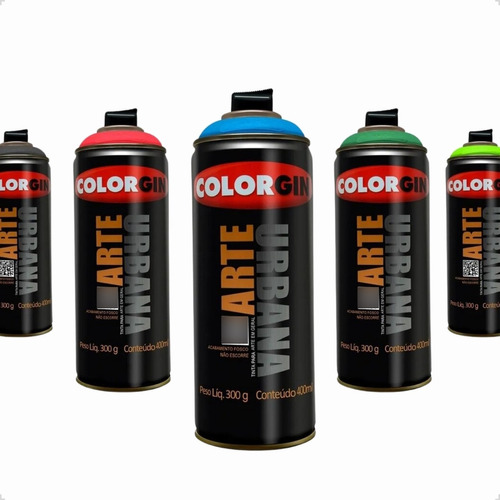 Tinta Colorgin Spray Arte Urbana 400ml - Escolha A Sua Cor