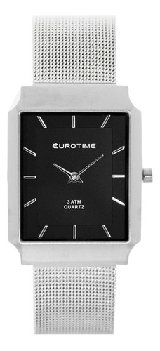 Reloj Eurotime Cuadrado Hombre Acero 11/2401