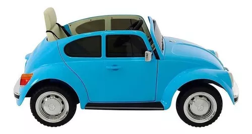 Carro Elétrico Infantil Fusca Beetle 12V Azul com Controle Remoto