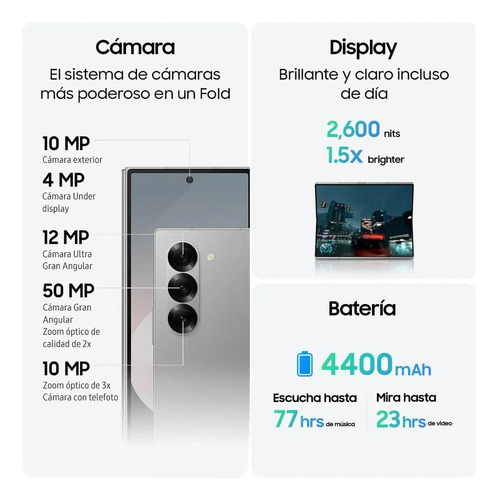 Samsung Galaxy Z Fold6 5g 256gb Dual Sim 12gb Ram - Rosa Rosa