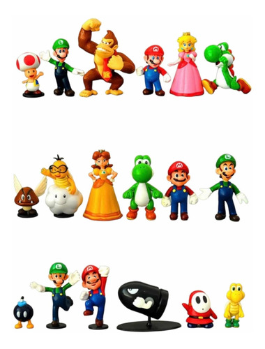 Mini Figuras Marios Bros - X18 Unidades - Nuevos!