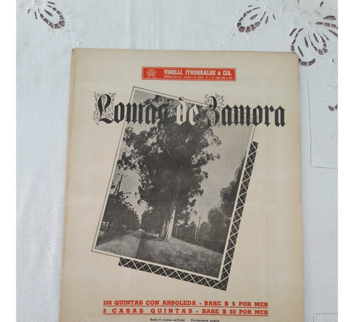 Antiguo Folleto Loteo Vinelli Lomas De Zamora Quintas 1945