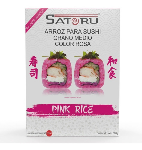Imagen 3 de 7 de Kit Sushi Amor & Amistad Con Arroz Blanco Rojo Y Rosa Satoru