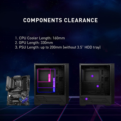 Funda Para Juegos De Ordenador Msi Mag Forge 112r Con 4 Vent