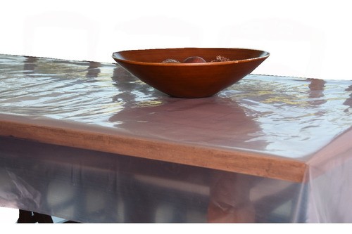 Cubre Mantel Transparente Cuadrado Impermeable 140x140 Cm