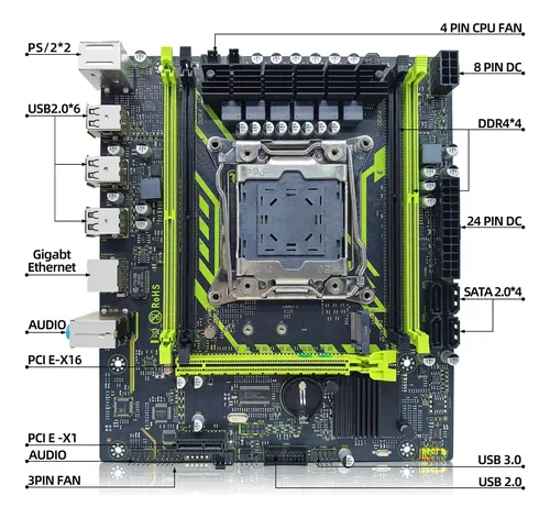 Kit Placa-mãe Zsus X99 8d4 + Processador Xeon E5 2650 V4
