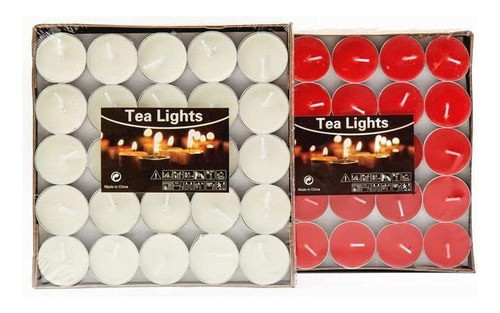 Velas Chicas Mini Tea Light Flotantes Alta Duracion 100 Pack