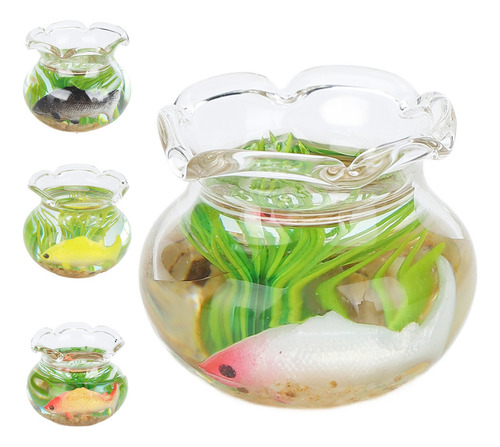 I Minipecera De Cristal Para Casa De Muñecas, 4 Piezas,