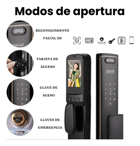 Cerraduras Inteligentes Premium Con Video Intercomunicador