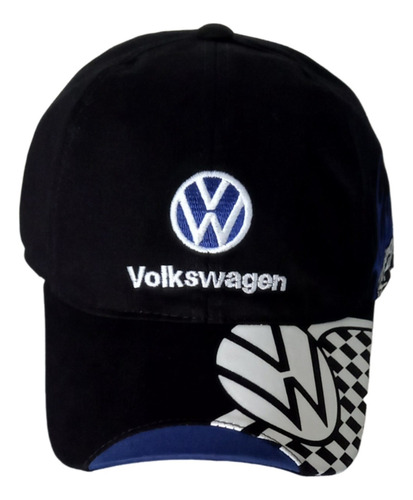 Gorro Cap Volkswagen Adultos - Negro (logo Y Lado Bordado) Xl