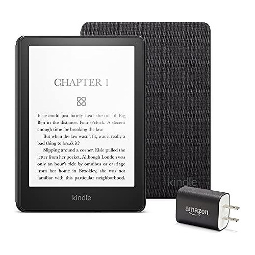 Kindle Paperwhite Amazon 16 Gb Con Funda De Tela Y Adapta