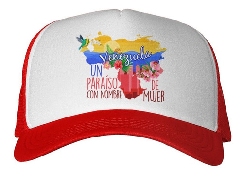 Gorra Mapa De Venezuela Paraiso Mujer Playa Flo