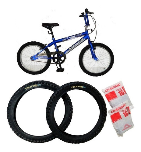 Combo Kit De 2 Caucho + 2 Tripas De Bicicleta Rin 16 X 2.125