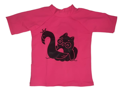 Remera Proteccion Solar Filtro Uv50 Lycra Niños Niñas Gato