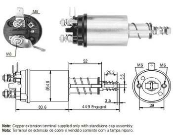 Solenoide Lucas Perkins/etc. T-baja 12v