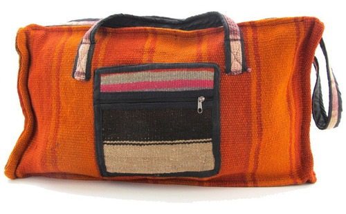 Bolso Artesanal De Telar Andino 65x33cm En Mamakolla