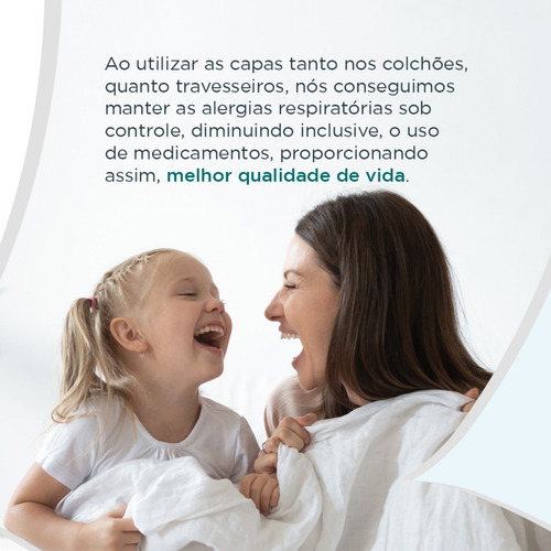 Capa Antiácaro Colchão Solteiro Slim Tex + Trav Alergoshop