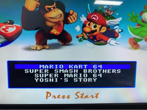 Imagen 2 de 2 de Super Mario 64 Kart Smash Bros Yoshi Story N64 Cartucho 4en1