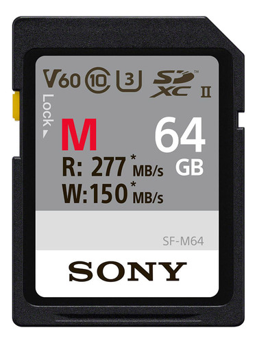 Sony Tarjeta De Memoria Sd Uhs-ii Serie Sf-m 64gb