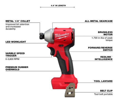 Kit Combinado Milwaukee M18 18 18 V, Iones De Litio, Sin Esc