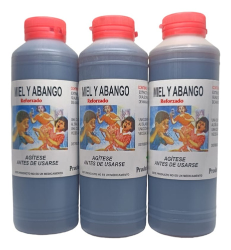 Jarabe De Miel Y Abango Artesanal 240ml (3 Piezas)