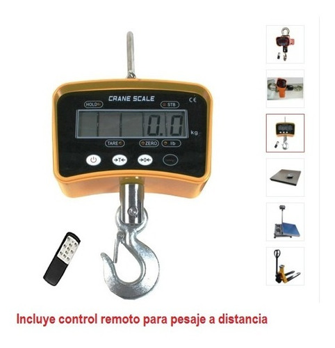 Imagen 5 de 10 de Balanza De Colgar Digital 1000 Kilos Remoto Y Sobrepeso