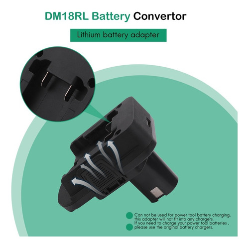 . Adaptador Convertidor De Batería De Litio Dm18rl For