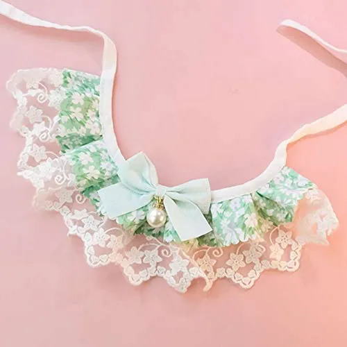 Collar Ajustable Rosa Con Bufanda Para Perro Y Gato - M