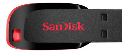 Pen Drive Sandisk Cruzer Blade 64gb Usb 2.0 Tipo A Negro