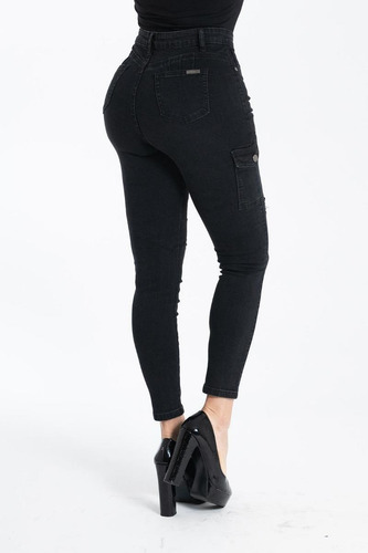 Jeans Pantalón Cargo Mujer Puño