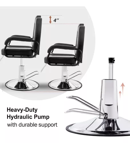 Silla de peluquería de peluquería reclinable automático, asiento extra  grueso y construcción de acero duradero, sillas de equipo de salón para