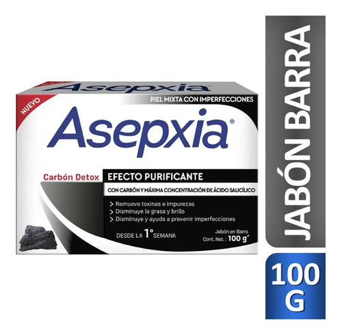 Jabón Barra Carbon 100 Gr Pack X3 Unidades - Asepxia