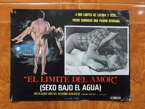 Vintage Lobby Card De Victor Valverde En Sexo Bajo El Agua!
