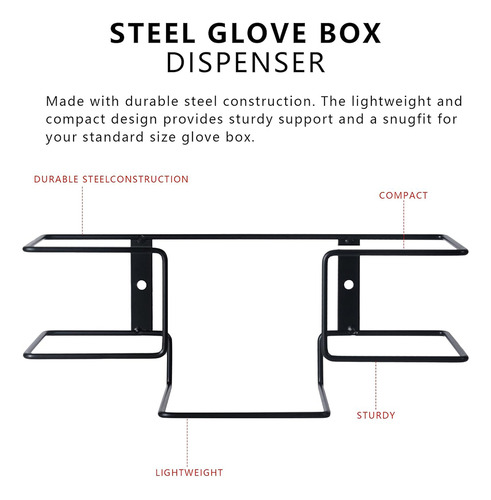 Soporte De Metal Para Guantes, Montaje En Pared, X2