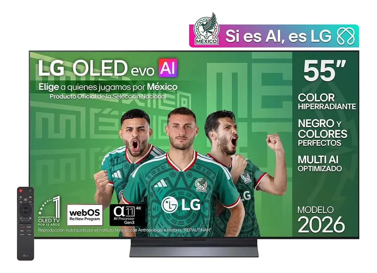 Pantalla 55 pulgadas LG OLED evo AI C6 4K SMART TV webOS 2026 OLED55C6PSA