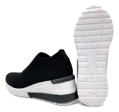 Zapatillas Taco Chino Urbana Mujer Livianas Elastizadas Kw