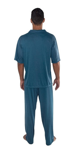 Imagem 7 de 8 de Kit 2 Pijamas Meia Manga Curta Botão Calça Inverno Adulto