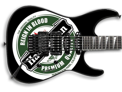 Hanneman Skin Reign In Blood Adesivo Guitarra Baixo Violao