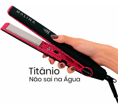 Imagem 1 de 6 de Chapinha / Prancha Malina Elite Pink Bivolt Leopard