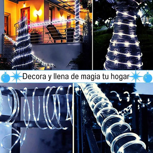 Luces de navidad y decorativas Dosyu 3c200 10m de largo 110V - blanco frío con cable transparente