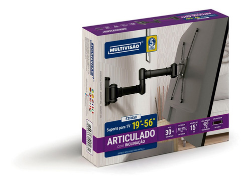 Suporte Triarticulado Com Inclinação Para Tv De 19 A 56