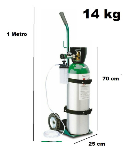 Imagen 5 de 8 de Tanque De Oxigeno 1700lt Vacio Kit Completo Portatil