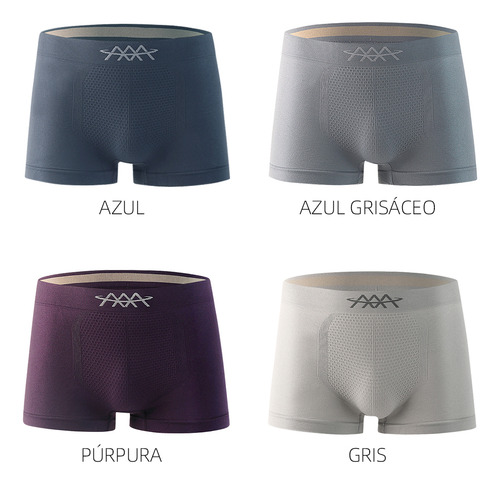 C, 4pz Boxer Caballero Ropa Interior Calzón Transpirable