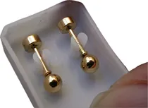 Comprar Luli Par Caravanas Enchapadas Oro Tic Abridor Bolita Unisex