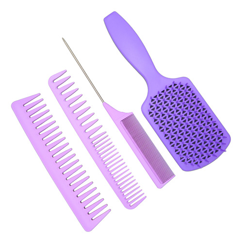 Juego De Peinetas Para El Cabello, 4 Piezas, Cepillo Fácil D