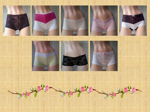 Set 4 Bóxer Dama Licra Diferentes Modelos Peanu Tallas S M L