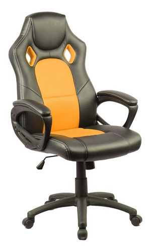 Sillón Ads Gamer Stone Reclinable Color Amarillo Material del tapizado Curpiel