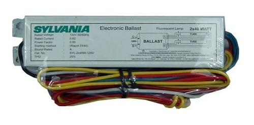 Balasto 2x40 Electronico Sylvania 