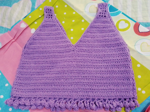 Crop Top Tejido A Crochet , De Dama, Hecho A Mano ,con Lana 