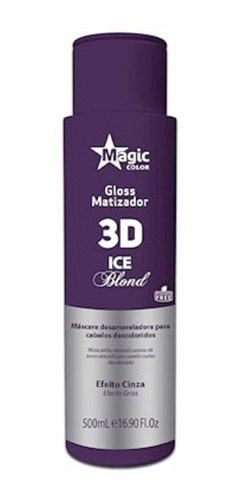 Kit Magic Color Shampoo 500ml + Máscara 3d Ice Blond 500ml Tom Cinza